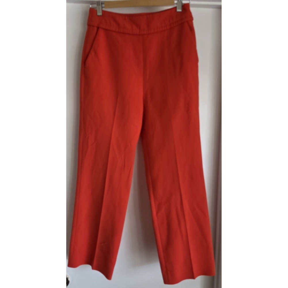The Fold Women Red Dress Pants 28W 26 Inseam Solid Business Casual Trousers